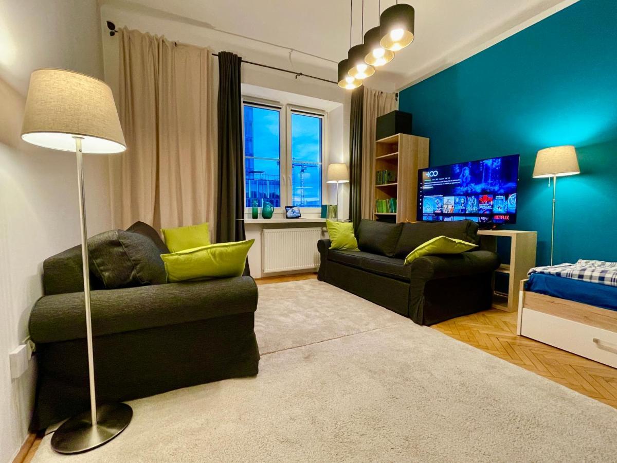 Ferienwohnung Super Square Metro X2 Fast Wifi 55'Tv Netflix Hbo Appletv+ Amazontv Warschau Exterior foto